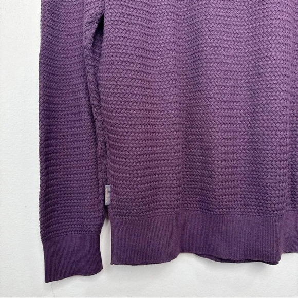 Ben  Sherman Mens Large Crew Neck Textured Cotton Purple Pullover - Picture 13 of 14